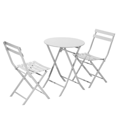 Pełny stalowy składany stół ogrodowy i krzesła do jadalni H73cm