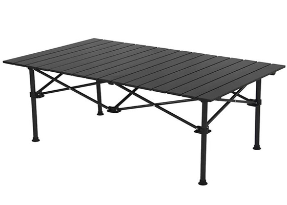 Zewnętrzny wodoodporny aluminiowy przenośny stół kempingowy do grillowania Party Square Roll Up Top
