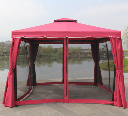 Aluminiowa wiatroszczelna 3x3M namiot rzymski przeciw komarom dwuwarstwowa kurtyna