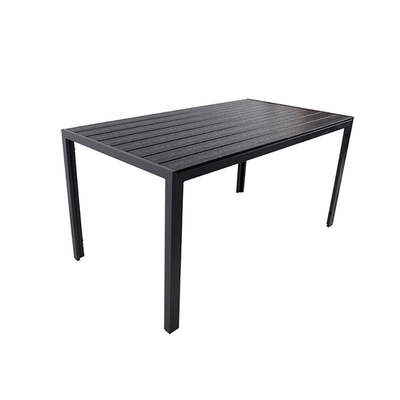 Stół do wypoczynku na świeżym powietrzu z tworzywa sztucznego z drewna 6 - 8 osób 150 x 90 cm