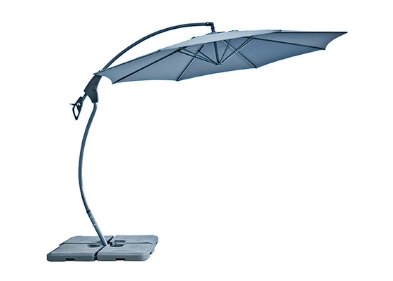 Wiszący parasol aluminiowy z odchyleniem na zewnątrz z podstawą φ250x245cm