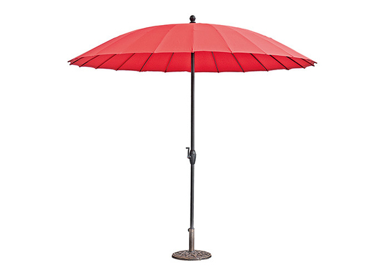 Wielokolorowy parasol przeciwsłoneczny ze stali z włókna szklanego na stół ogrodowy