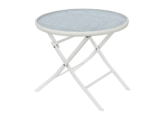 Wipe - stalowy stół ogrodowy o czystej powierzchni, stół zewnętrzny ze szkła hartowanego 5 mm