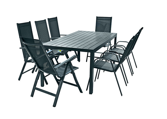 Stół i krzesła ogrodowe ze sklejki aluminiowej Odporne na zarysowania