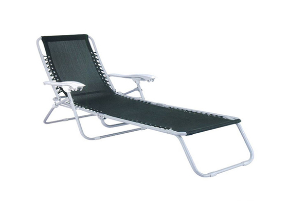 Powlekane proszkowo składane leżaki, krzesła ogrodowe Textilene Recliner