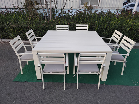 8 osób Bsci Odm Meble ogrodowe Składany stół i krzesła Aluminiowy montaż na zewnątrz