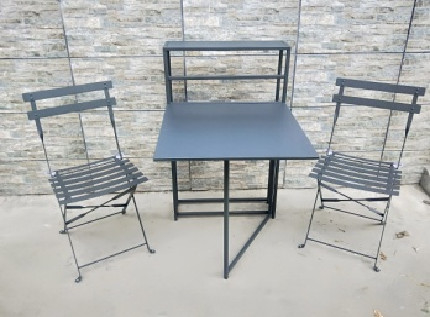 Kwadratowy stalowy stół i krzesła 60 cm Stojak na kwiaty na zewnątrz
