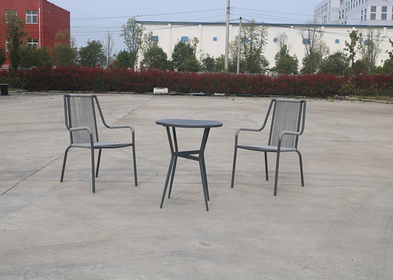 Zestaw ogrodowy z lin aluminiowych 72 cm Dwa krzesła ze stołem
