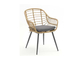 Płaskie i okrągłe krzesło ogrodowe z rattanu ogrodowego 250 Lbs Stalowa rama