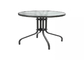 Okrągły stalowy stół ze szkła hartowanego 5 mm do ogrodu na zewnątrz 60 X 60 X 71 cm