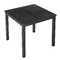 80 cm odkryty kwadratowy aluminiowy stół z czarnego plastikowego drewna parkietowego