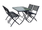 Aluminiowa rama ogrodowy składany stół i krzesła odporne na rdzę na imprezy