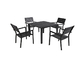 Sprytnie zaprojektowany ogrodowy składany stół i krzesła Odporny na promieniowanie UV Łatwa konserwacja