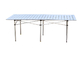 Lekkie aluminiowe składane stoły Polywood do patio ogrodowego