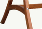 Krzesło wiszące na zewnątrz balkonowe o wysokości 185 cm zakrzywione z litego drewna