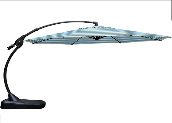 Aluminiowy duży zakrzywiony parasol przeciwsłoneczny 180g Tkanina poliestrowa