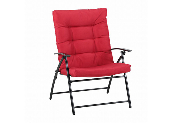 Łatwe do przenoszenia stalowe, składane, wyściełane krzesło powlekane PCV wewnątrz