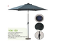 Led Light Outdoor Sun Parasol, stalowy poliestrowy parasol ogrodowy Ochrona UV