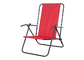 Składane krzesło kempingowe ze stali poliestrowej w jednolitych kolorach i nadrukowanych wzorach